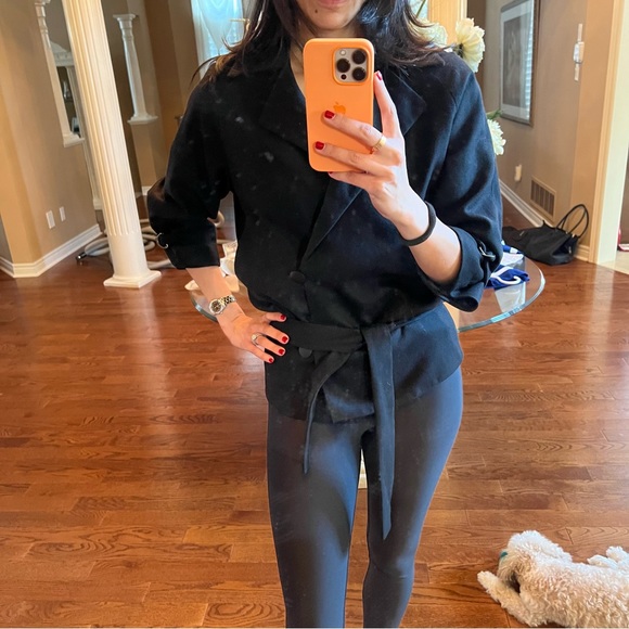 Black wool Club Monaco jacket, size XS - Picture 2 of 8